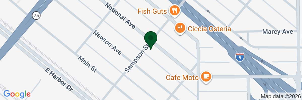 Map showing facility locations
