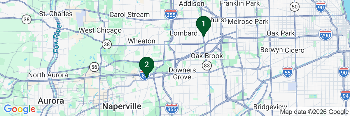 Map showing facility locations