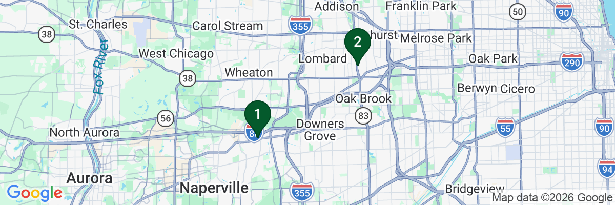 Map showing facility locations
