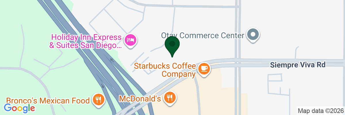 Map showing facility locations