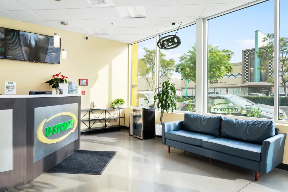 Interior of U-Stor-It facility, view of office.