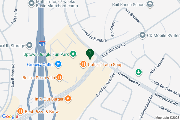 Map showing facility locations